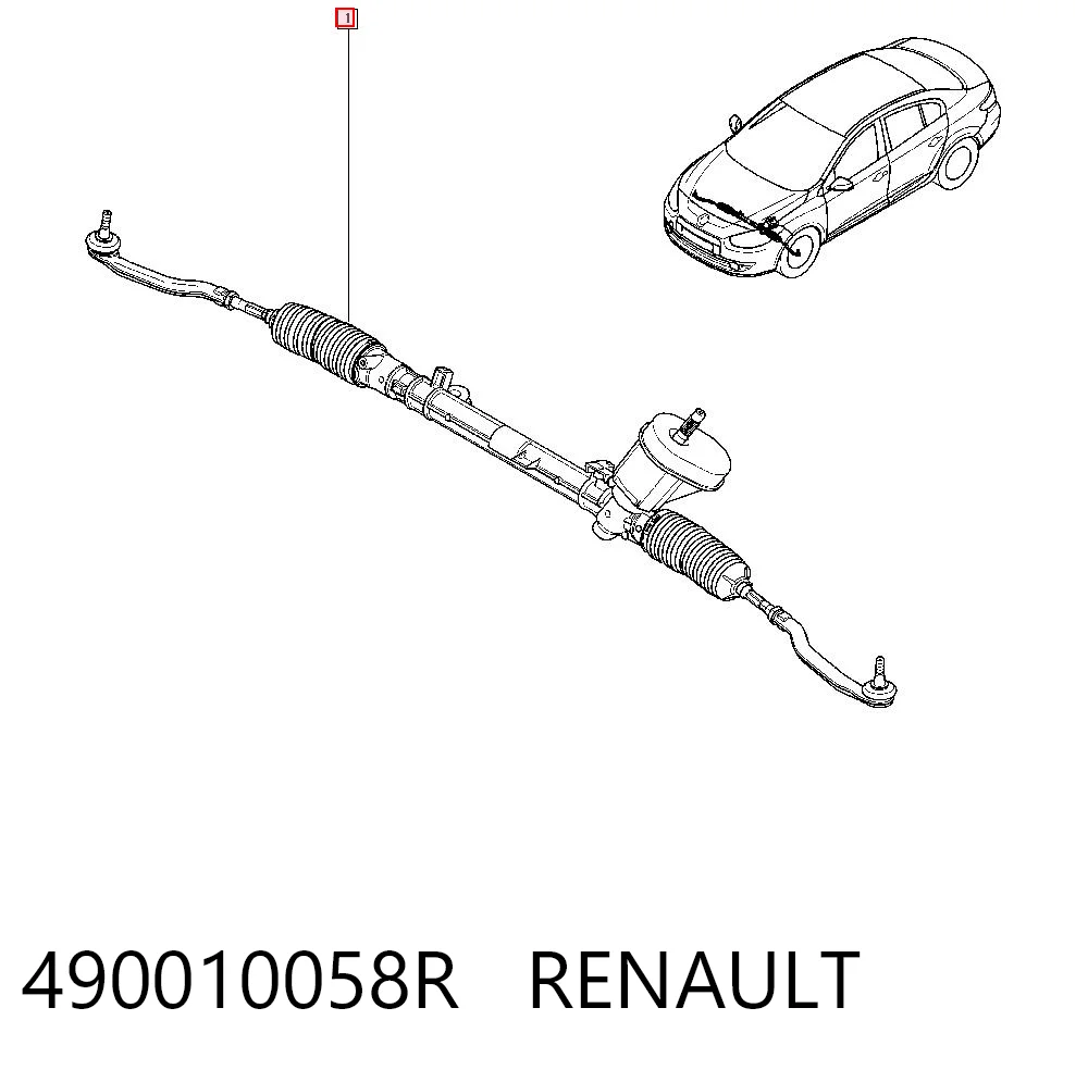  Listwa kierownicza (maglownica) Renault Fluence 