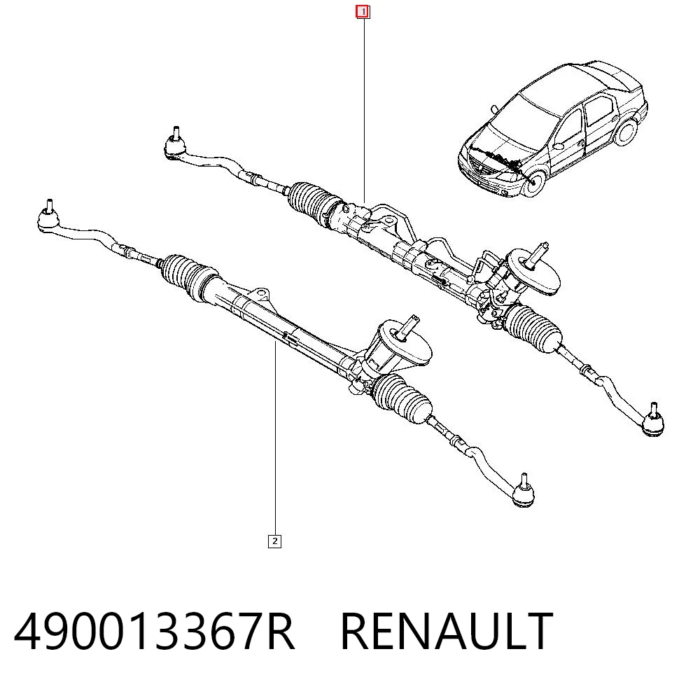 490013367R Renault (RVI) Listwa kierownicza (maglownica)