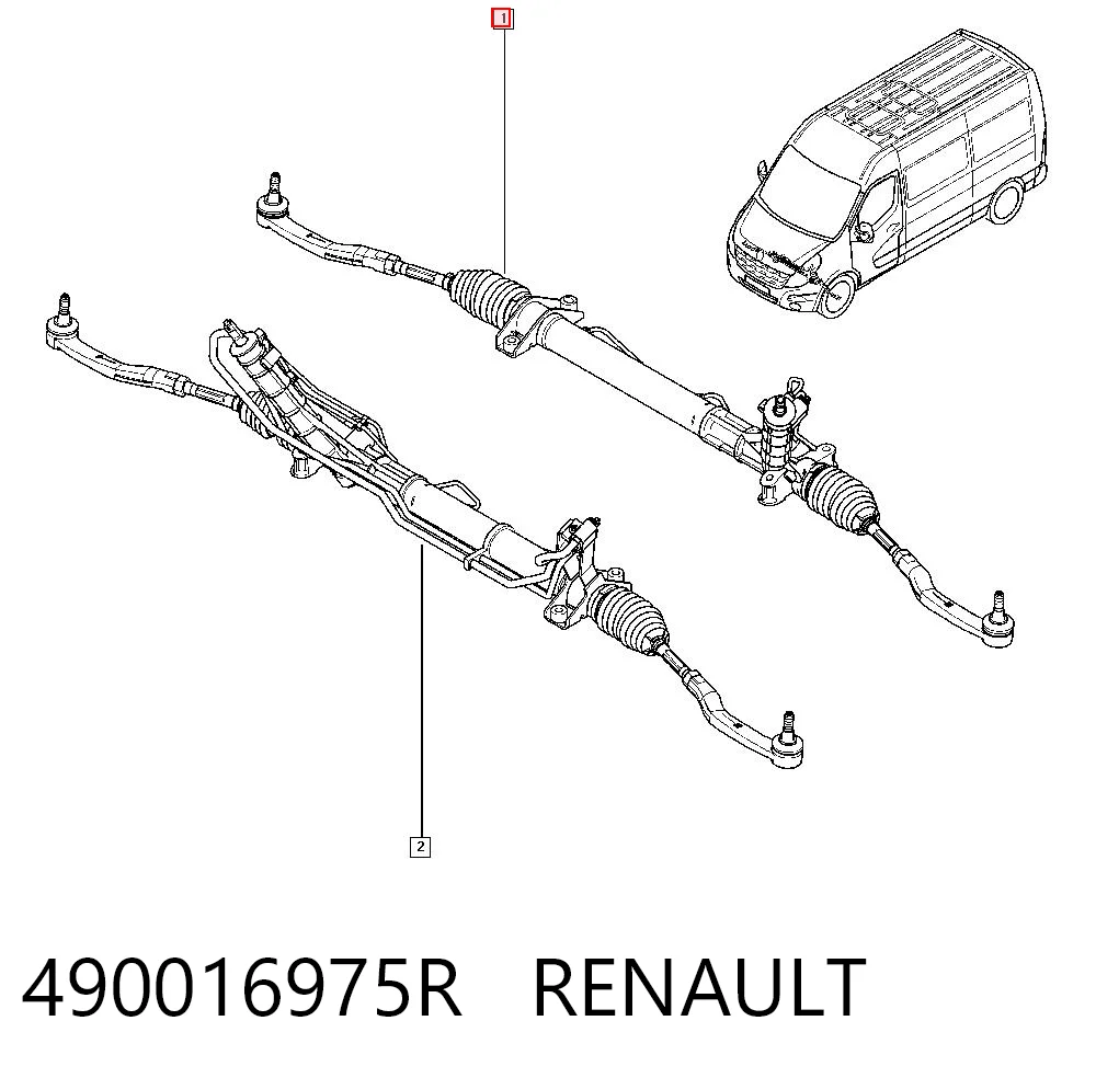 490016975R Renault (RVI) Listwa kierownicza (maglownica)