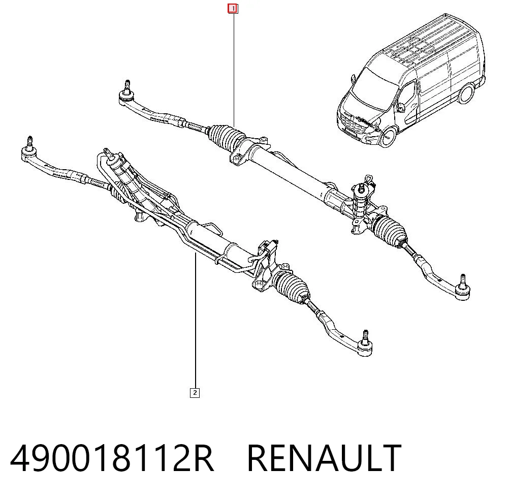 490018112R Renault (RVI) Listwa kierownicza (maglownica)