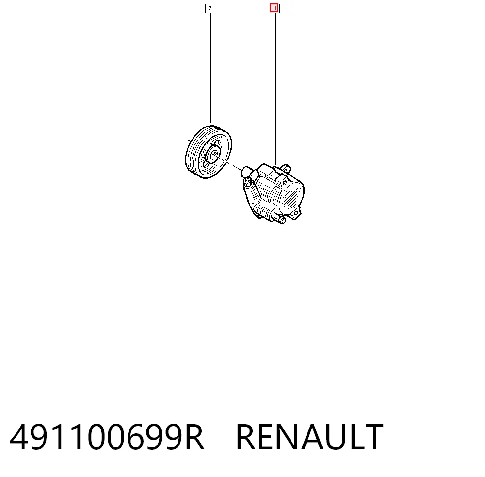 491100699R Renault (RVI) Pompa wspomagania hydraulicznego kierownicy
