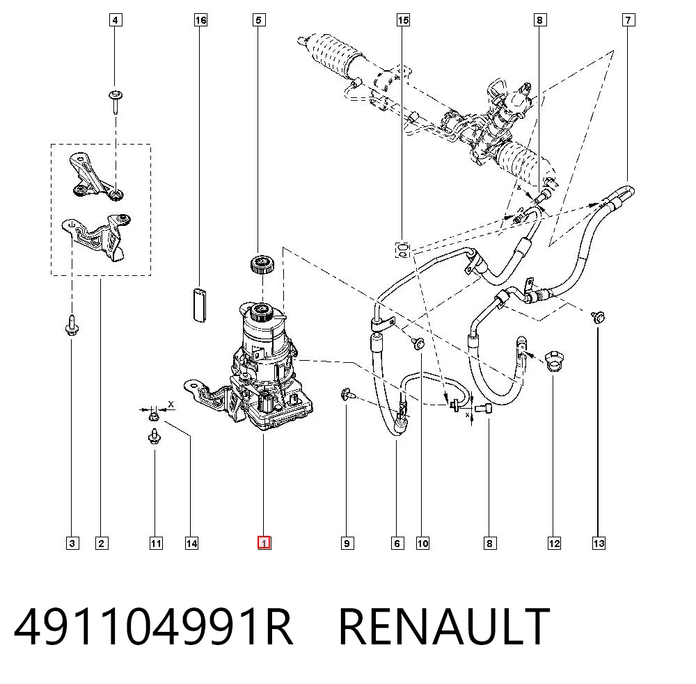 93457191 General Motors Pompa wspomagania hydraulicznego kierownicy