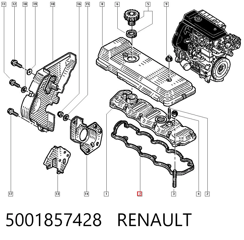 Do koszyka Uszczelka pokrywy zaworowej silnika Fiat Ducato I 290