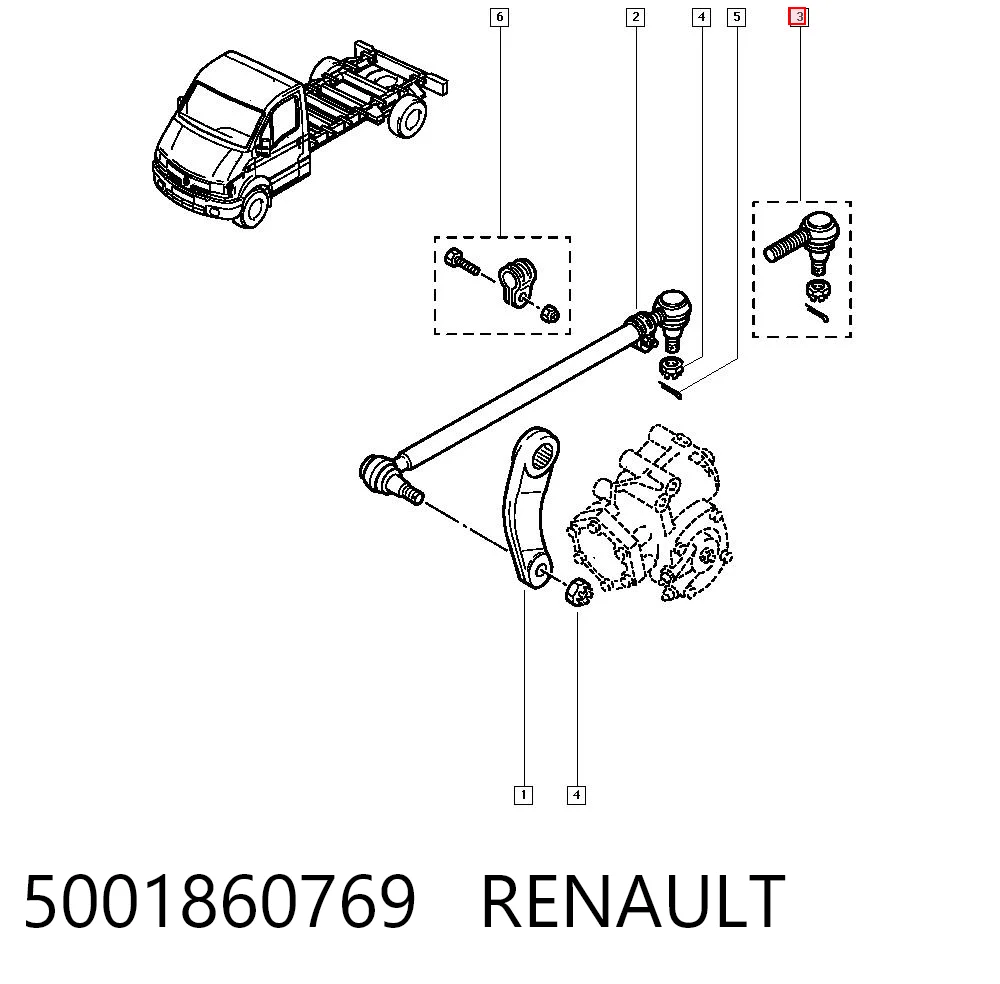 Końcówka drążka poprzecznego 008193649 Iveco