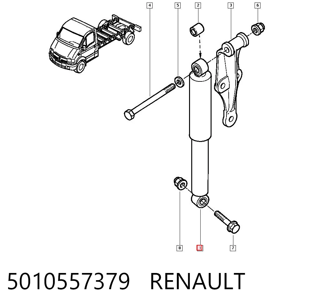  Amortyzator przedni Renault Trucks Mascott 