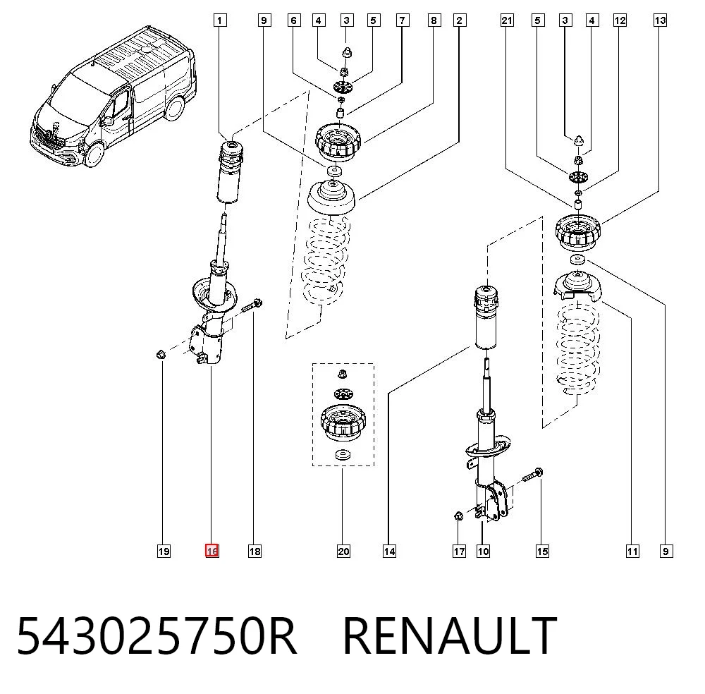  Amortyzator przedni Renault Trafic 3