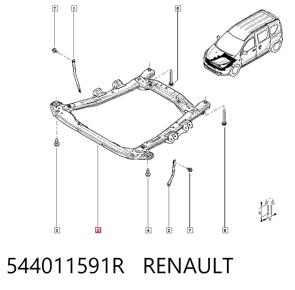 Do koszyka Korpus osi przedniej Renault LODGY  JS