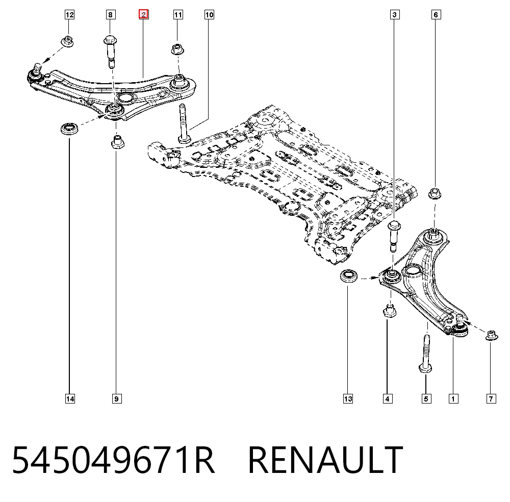 Do koszyka Wahacz zawieszenia przedniego dolny prawy Renault Scenic GRAND IV R9