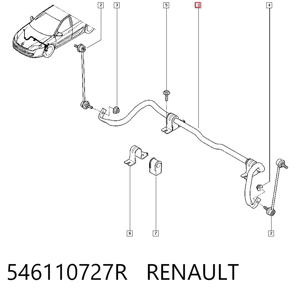 Stabilizator przedni do Renault Laguna III KT0, KT1