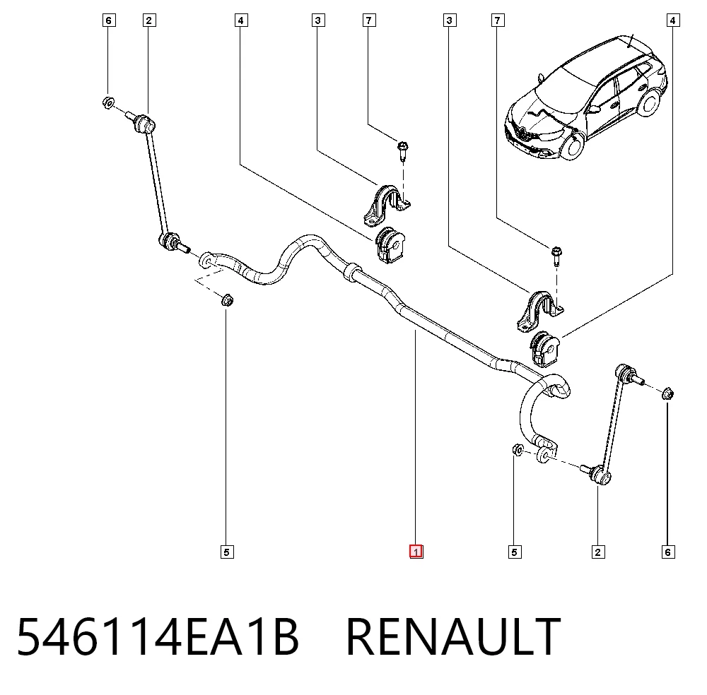 Stabilizator przedni do Nissan Qashqai II J11