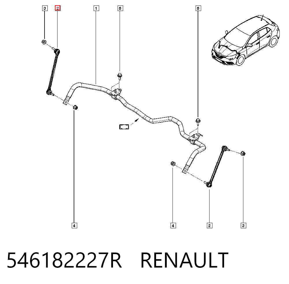 546182227R Renault (RVI) Łącznik stabilizatora przedniego