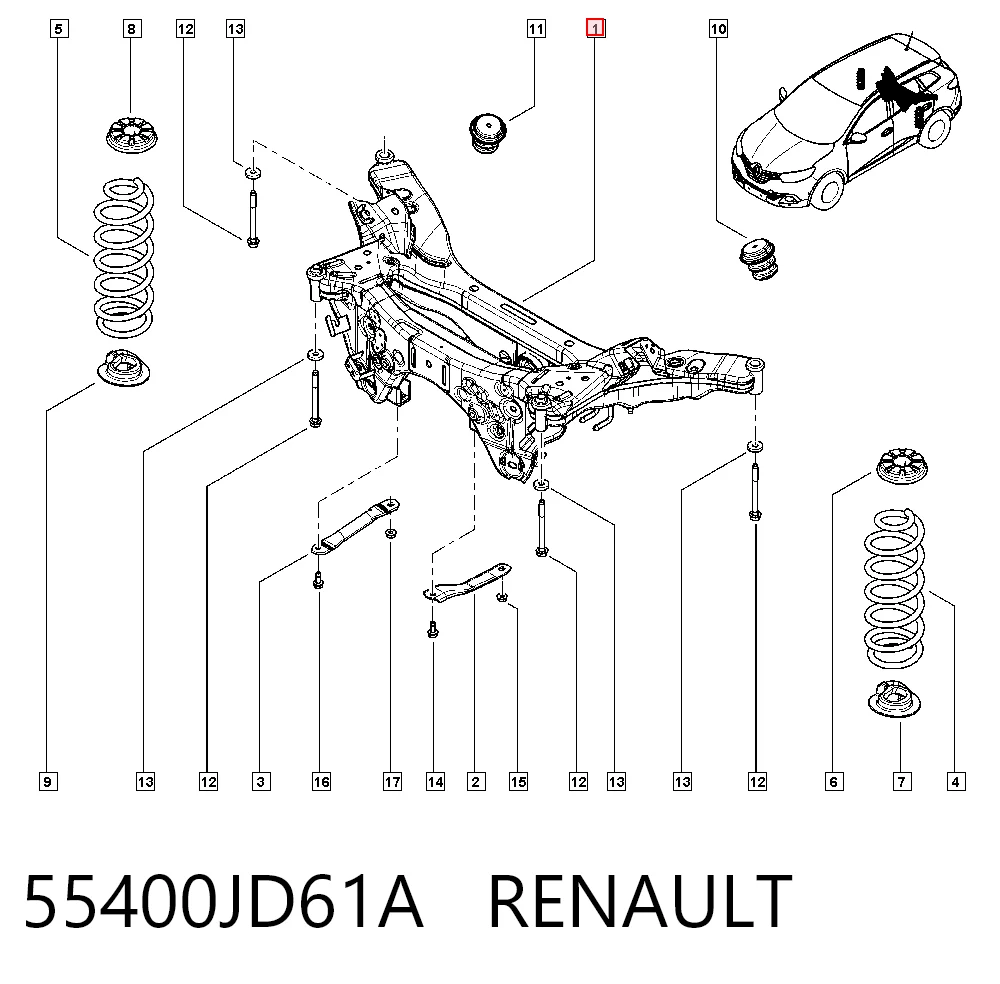 Korpus osi tylnej do Nissan X-Trail  T31