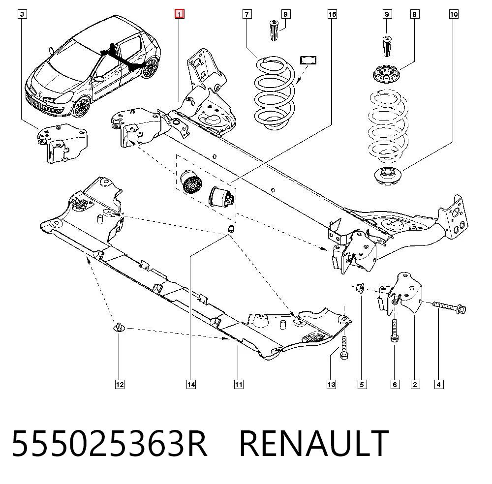 Korpus osi tylnej Renault Clio III hatchback (BR01, CR01) (2005 - 2014) cena, od 318,19 USD