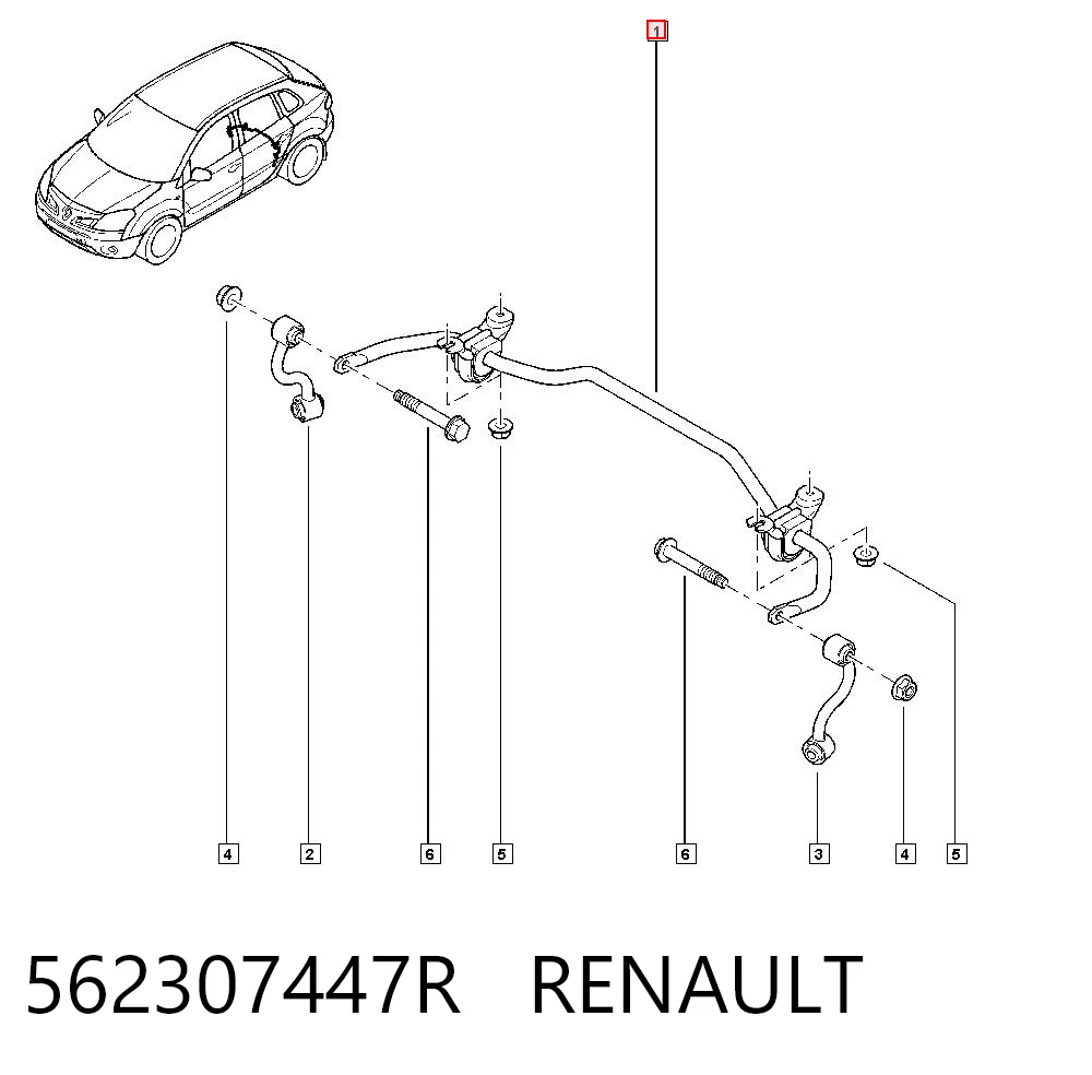 Kupić Stabilizator tylny Renault Koleos  HY0 w dobrej cenie