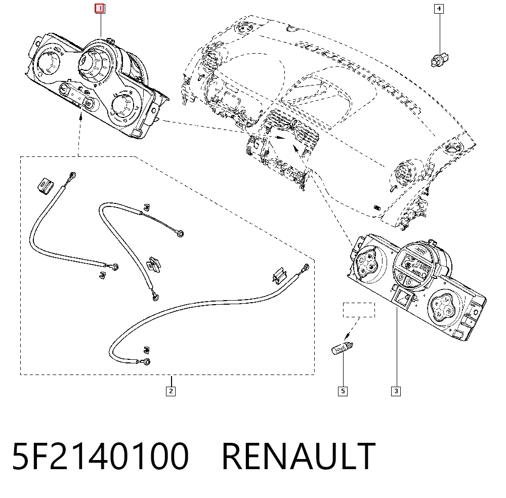 Sterownik trybów ogrzewania/klimatyzacji do Renault Kangoo II KW0, KW1