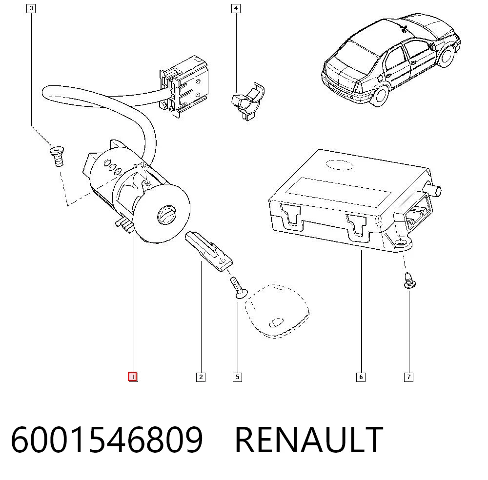 6001546809 Renault (RVI) Stacyjka zapłonowa
