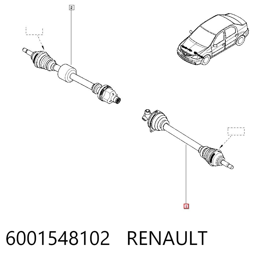 Półoś napędowa przednia lewa Lada 8200444438 cena, od 86,10 USD
