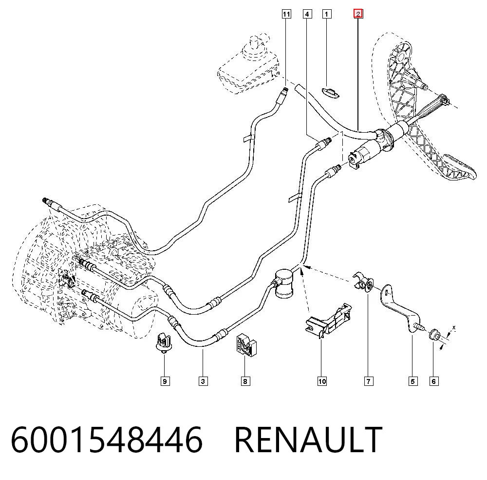 6001548446 Renault (RVI) Cylinder sprzęgła główny