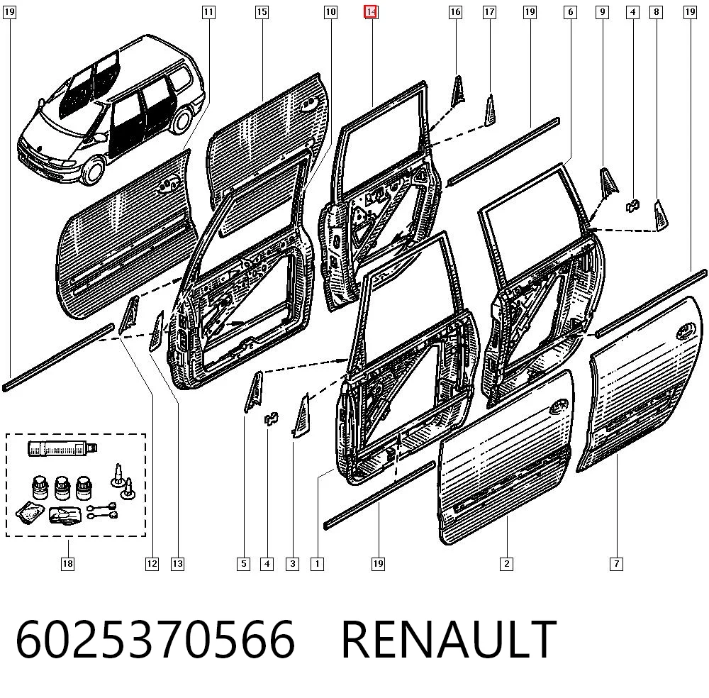 Drzwi tylne prawe do Renault Espace III JE