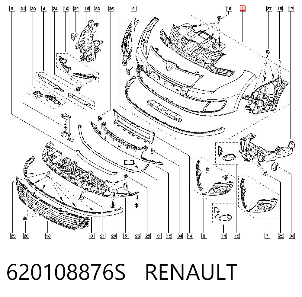 Zderzak przedni do Renault Fluence B3