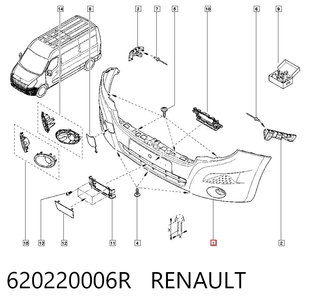 Zderzak przedni Renault Master III