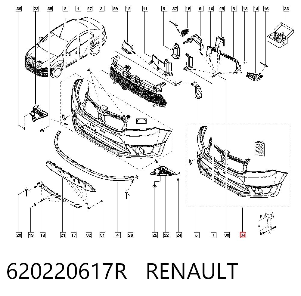 Zderzak przedni Dacia Logan II sedana (L8_) (2012 - 2026) cena, od 85,44 USD