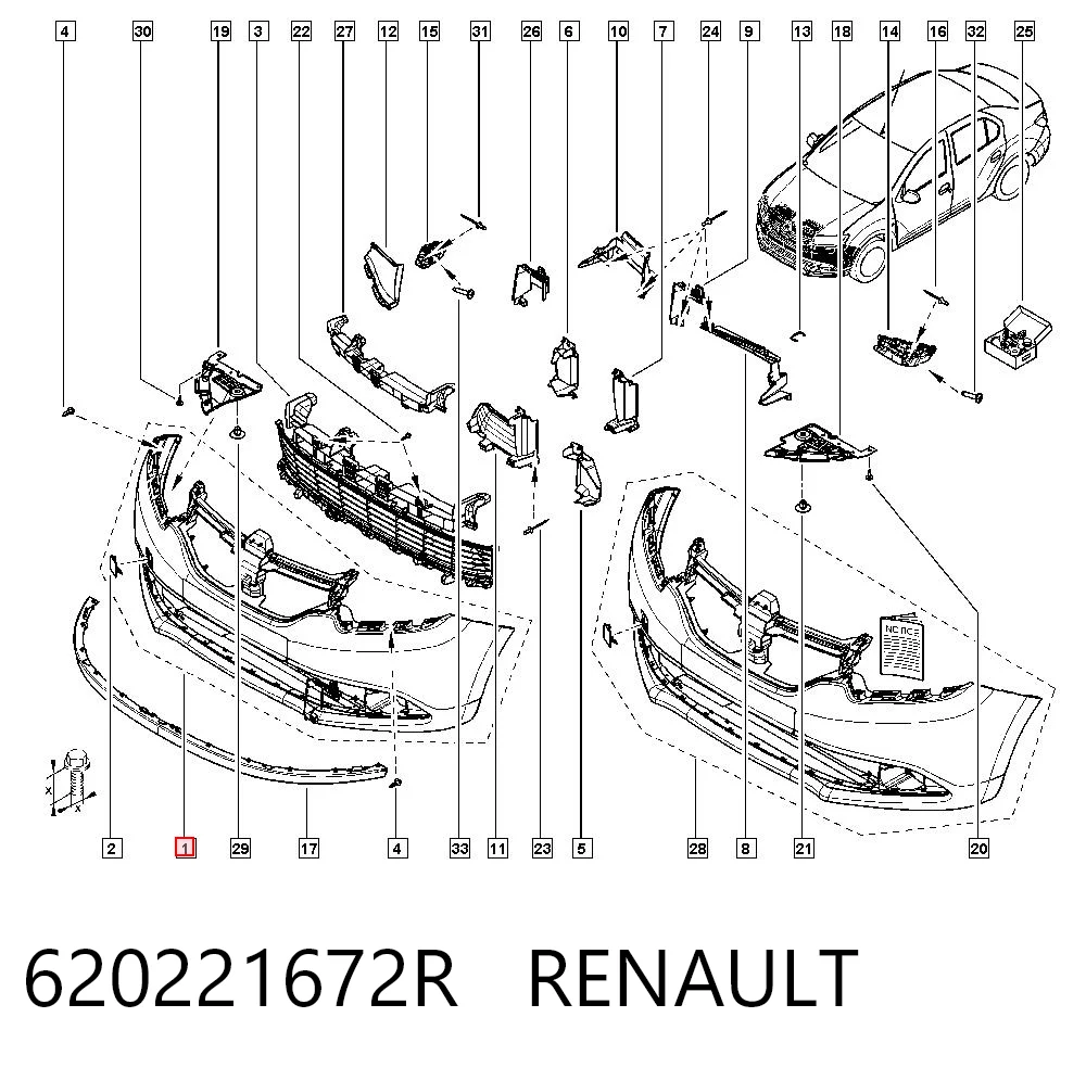 Zderzak przedni Starline KH1302903 cena, od 80,31 USD