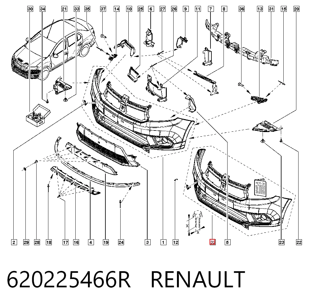 Zderzak przedni KH1302903 Starline