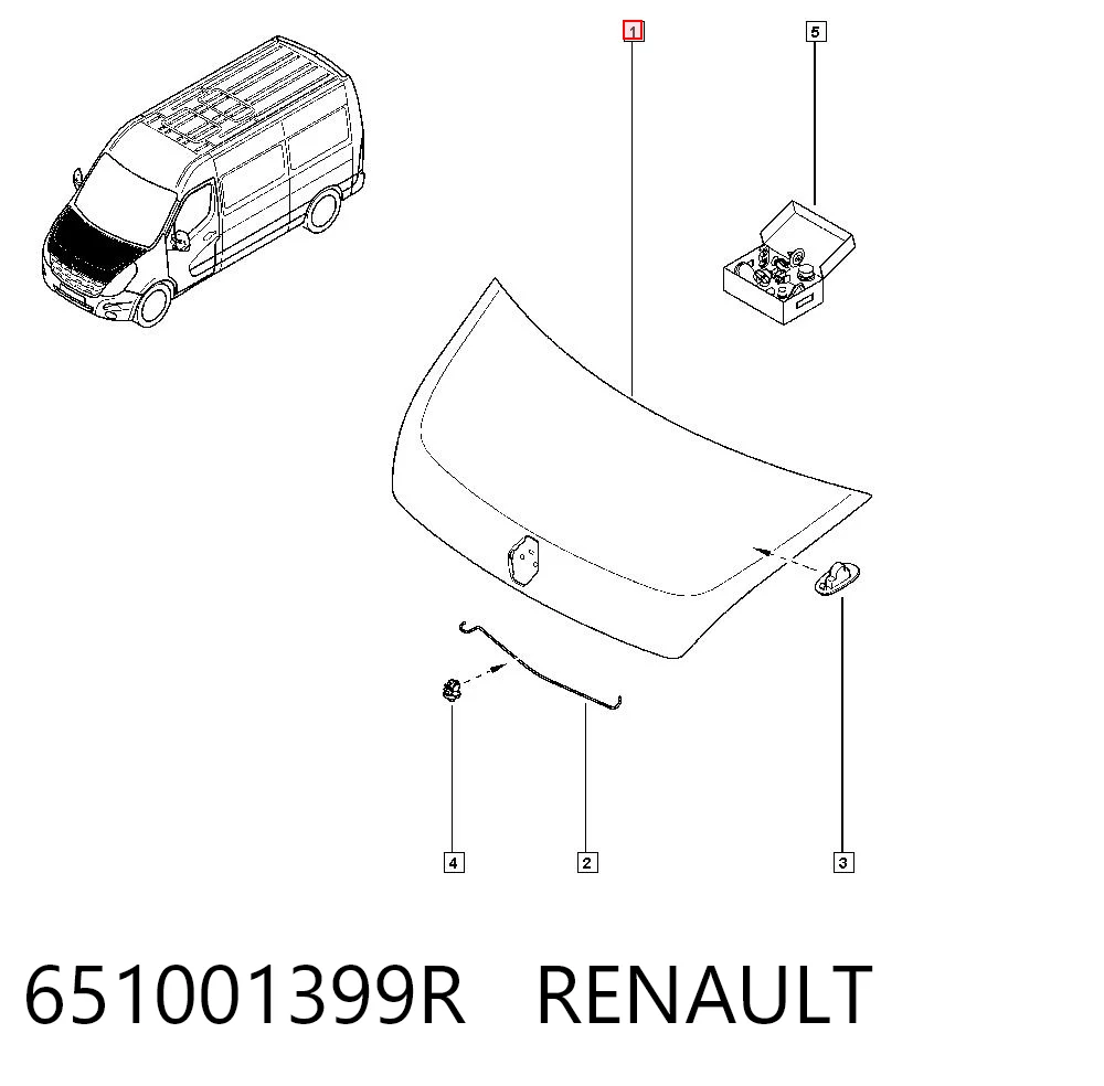 Maska silnika do Renault Master III FV