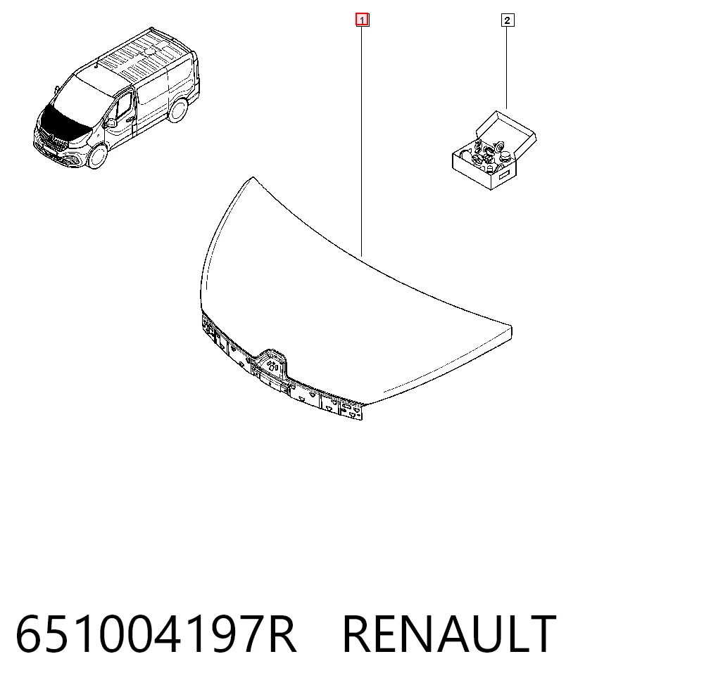 Maska silnika Renault Trafic III awangarda (2014 - 2026) cena, od 493,24 USD