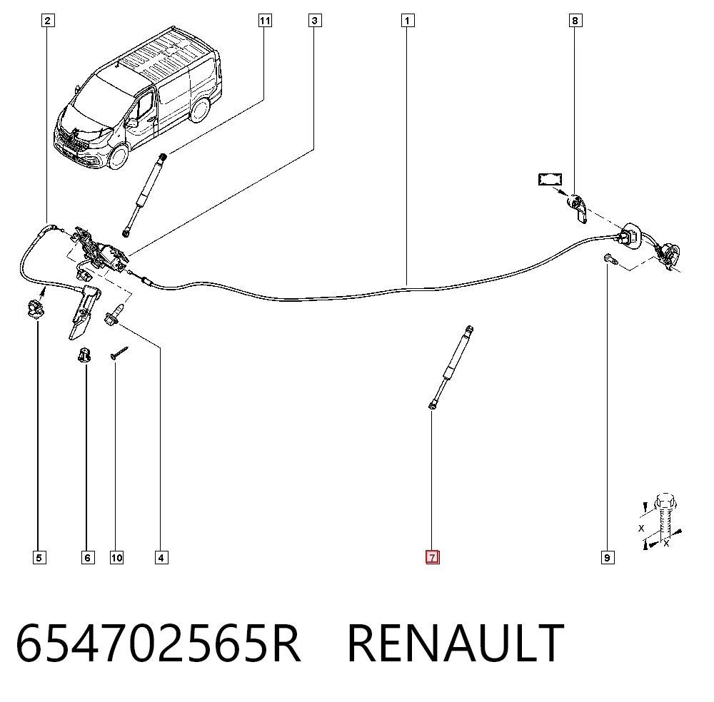  Amortyzator maski Renault Trafic 3