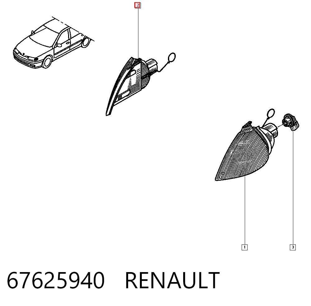 Kierunkowskaz prawy do Renault Laguna I B56, 556