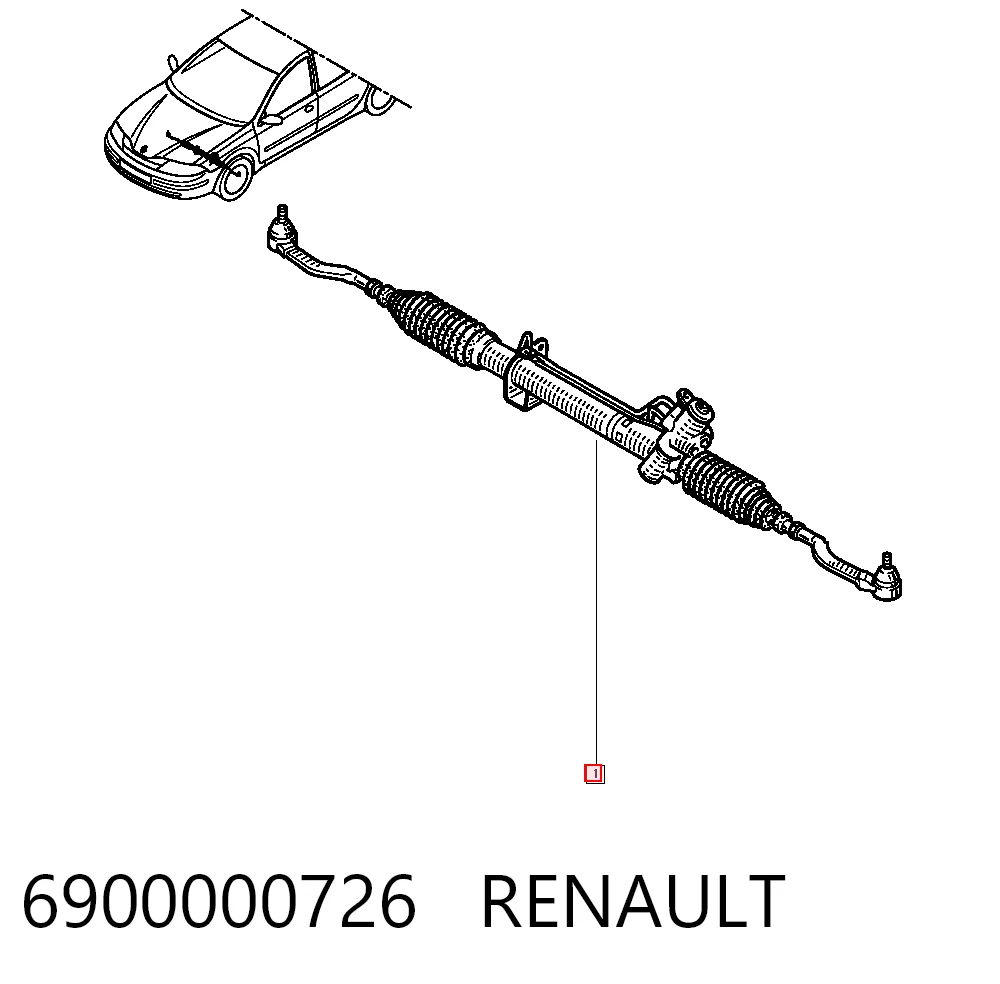 Do koszyka Listwa kierownicza (maglownica) Renault Laguna II BG0, BG1
