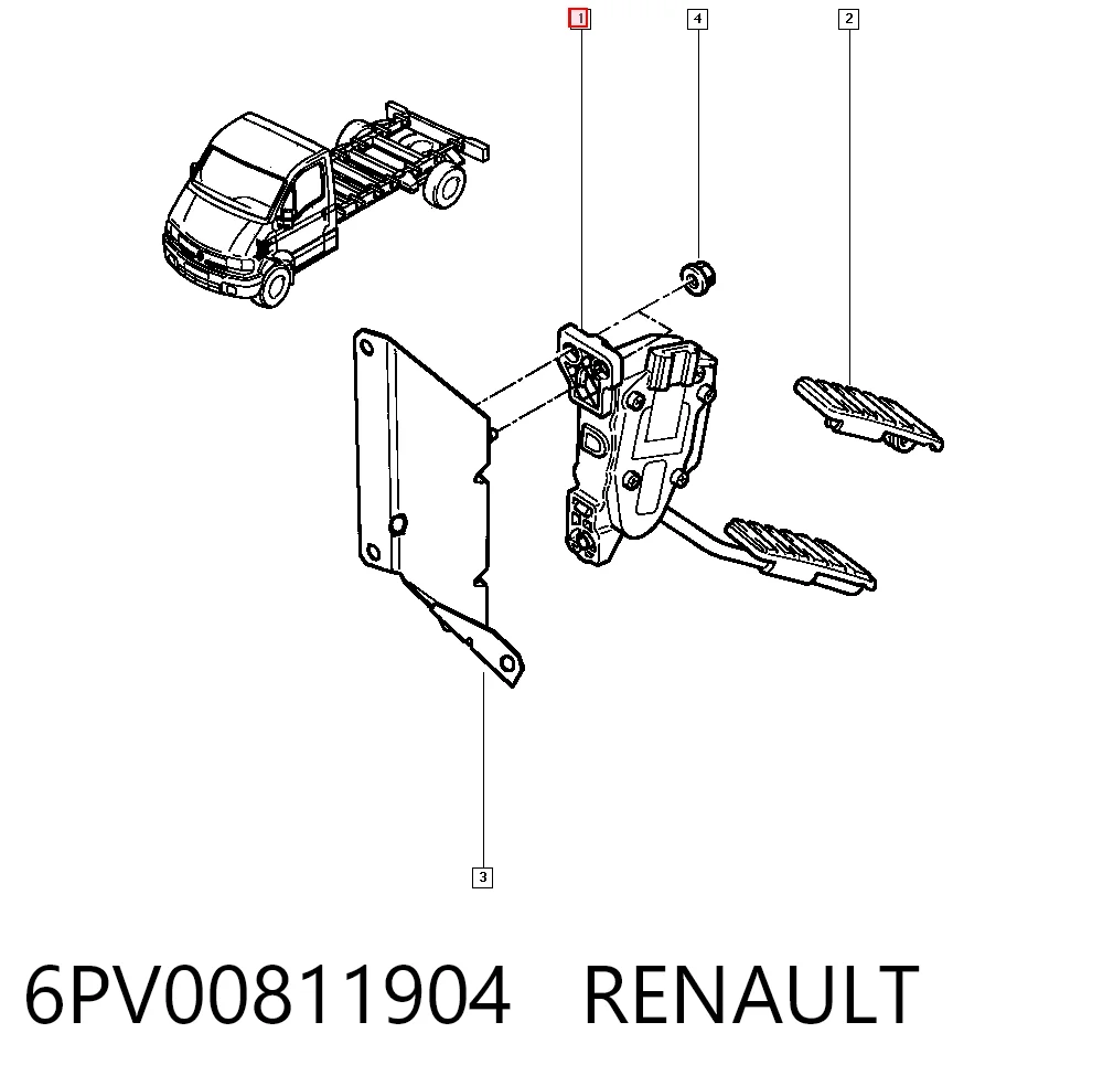 Do koszyka Pedał przyspieszenia (gazu) Renault Master II HD, FD