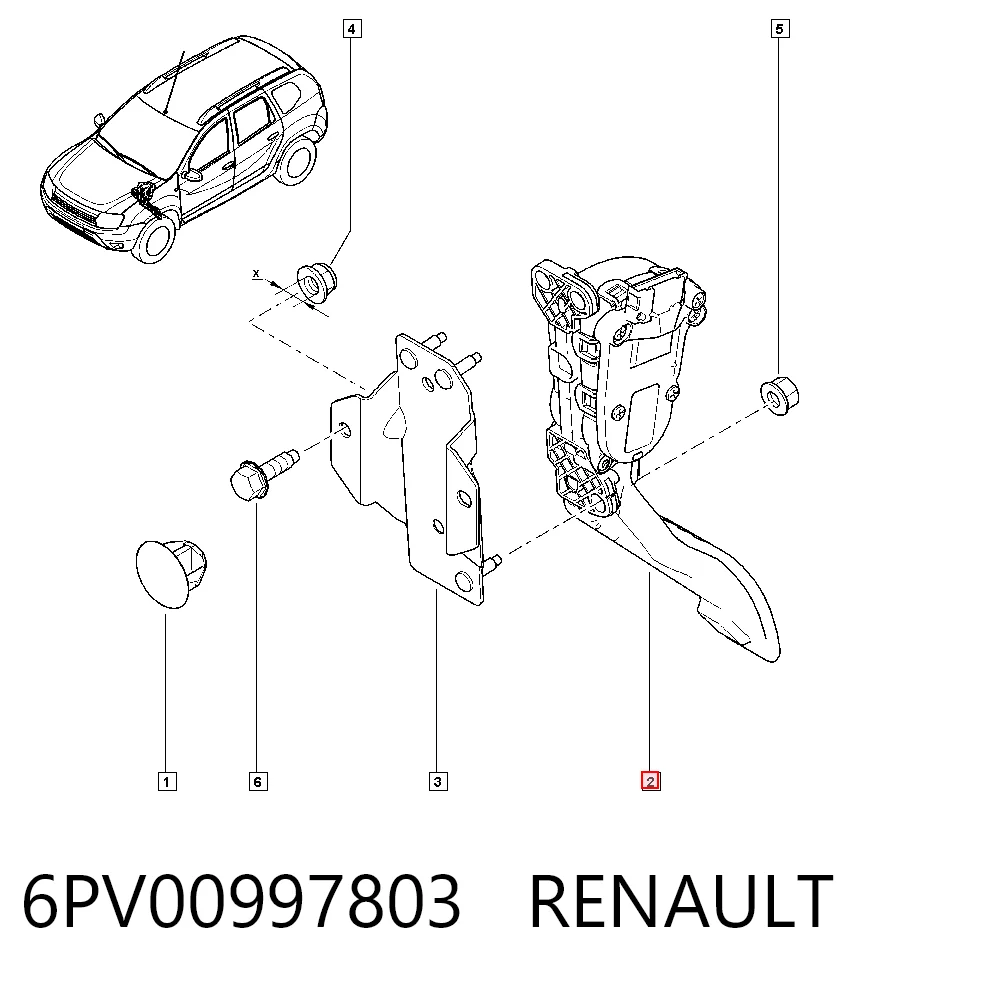Do koszyka Pedał przyspieszenia (gazu) Renault DUSTER II HM