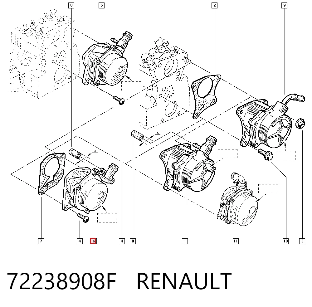 Pompa podciśnienia do Renault Scenic I JA0, JA1, FA0