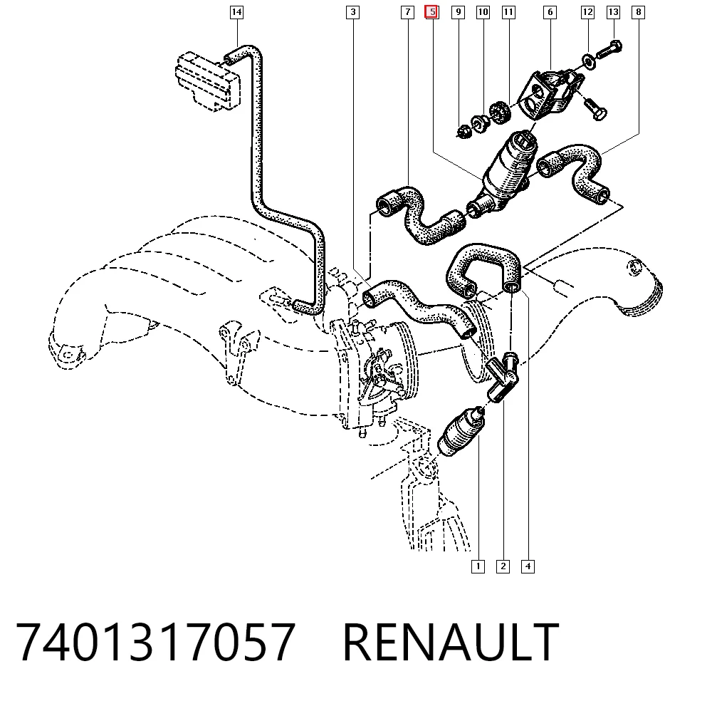 7401317057 Renault (RVI) Regulator biegu jałowego