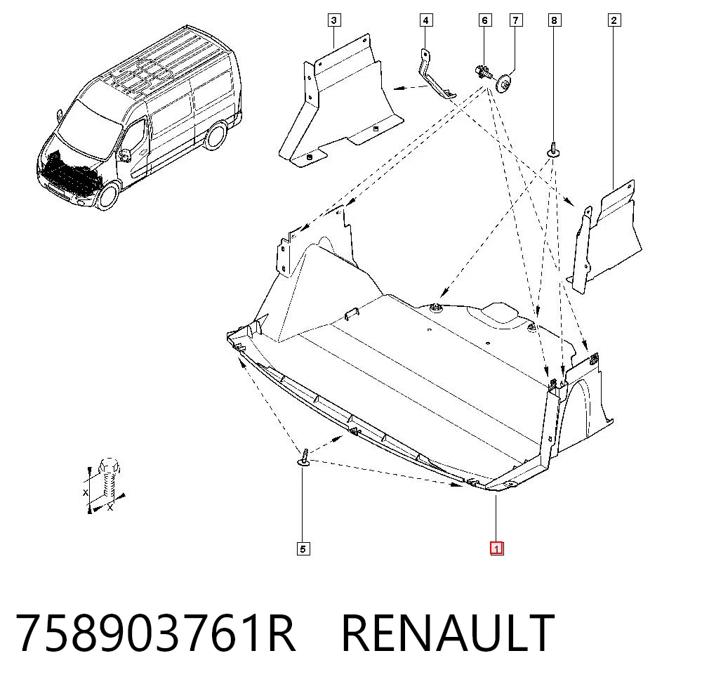  Osłona silnika, miski (przedziału silnika) Renault Master 3