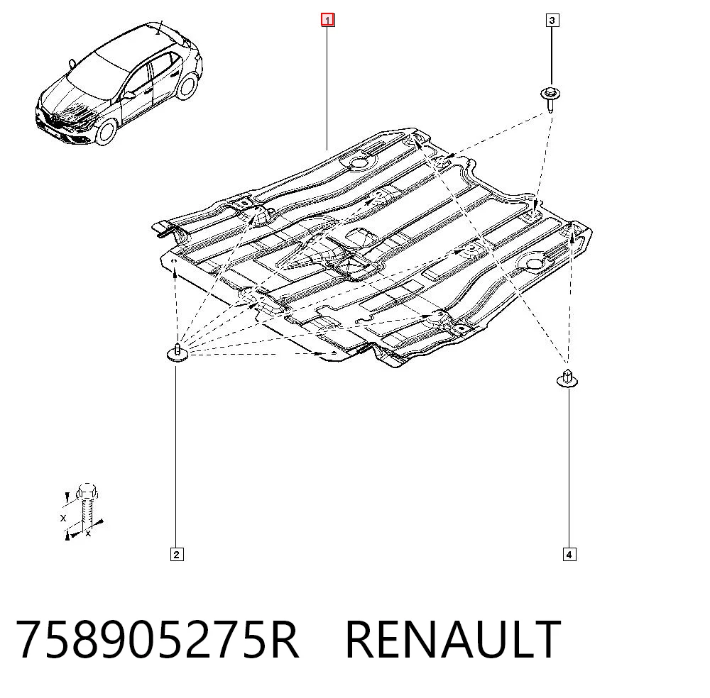 Osłona silnika, miski (przedziału silnika) do Renault Scenic GRAND IV R9
