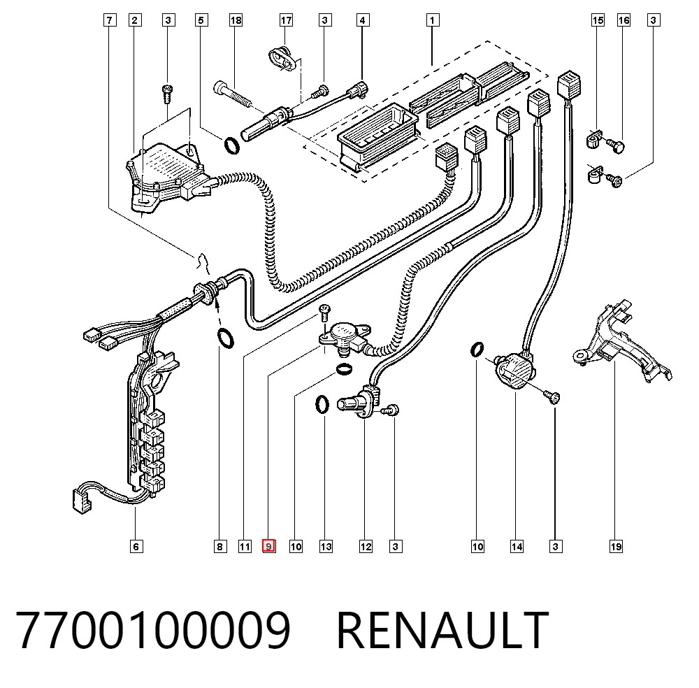 7700100009 Renault (RVI) Czujnik ciśnienia oleju