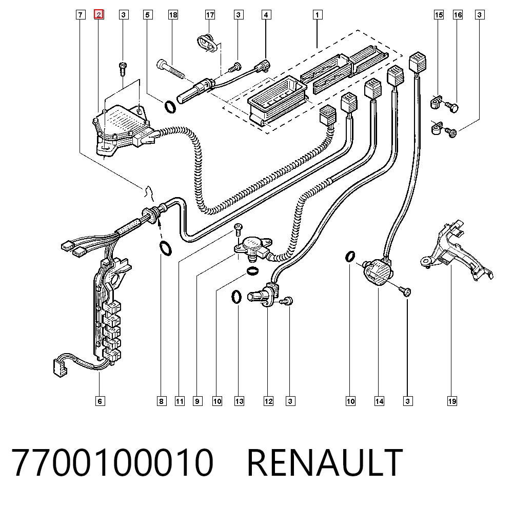 7700100010 Renault (RVI) Czujnik automatycznej skrzyni biegów