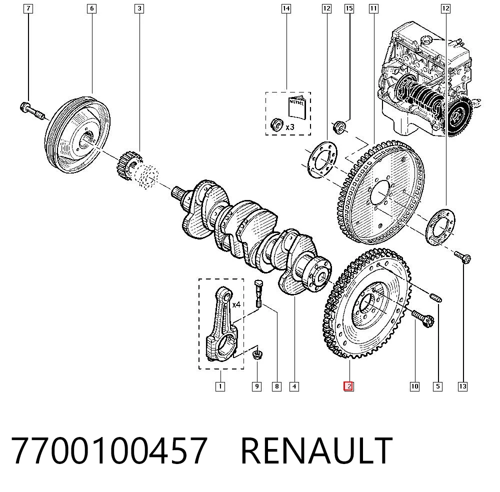 7700100457 Renault (RVI)