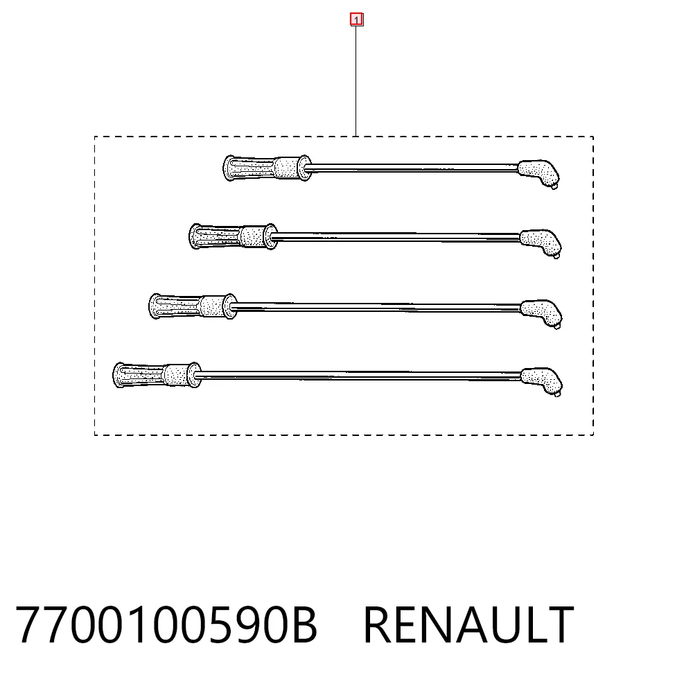 Zestaw przewodów wysokiego napięcia Renault Kangoo I awangarda (FC0, FC1) (1998 - 2008) cena, od 26,12 USD