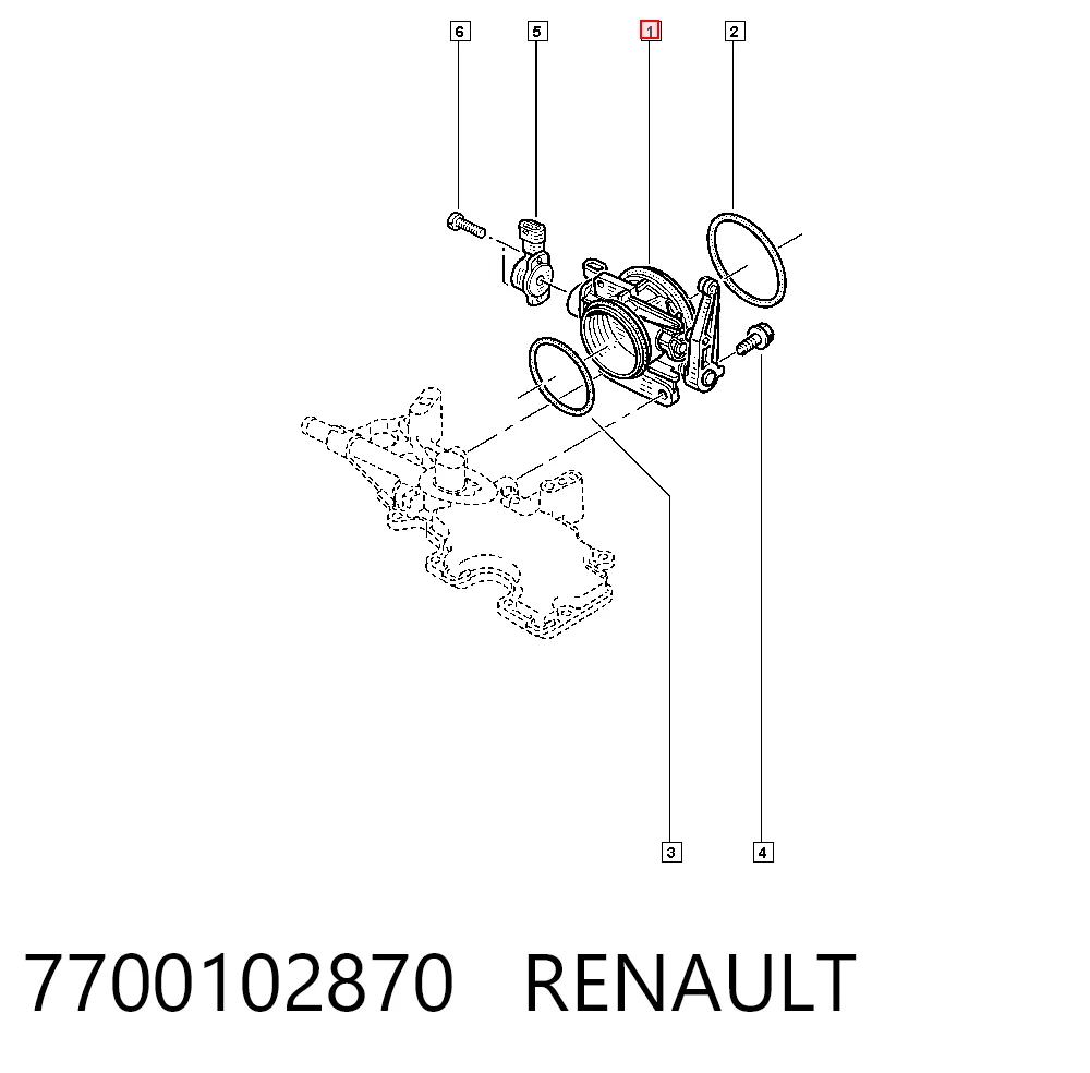 7700102870 Renault (RVI) Przepustnica, komplet