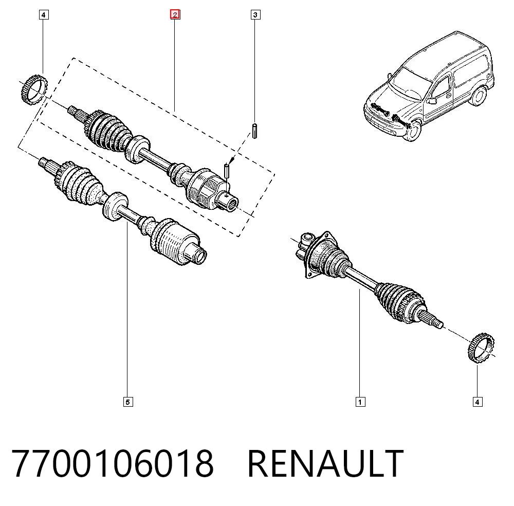 Półoś napędowa przednia prawa Polcar T49150A