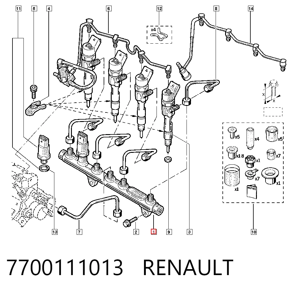  Czujnik ciśnienia paliwa Renault Scenic 1