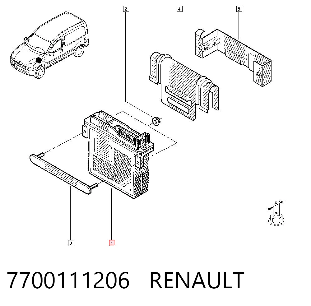 Do koszyka Sterownik silnika Renault Kangoo I KC0, KC1