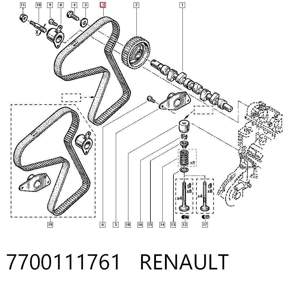Pasek rozrządu do Renault Espace III JE