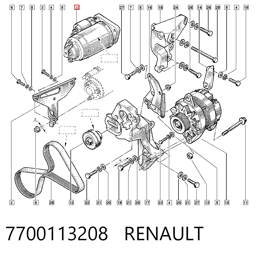 7700113208 Renault (RVI) Rozrusznik