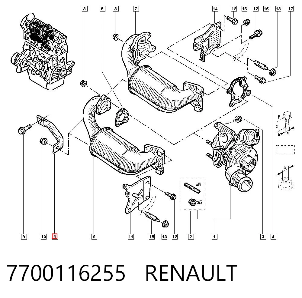 7700116255 Renault (RVI)